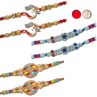 "Set of Rakhis - code S04 - Click here to View more details about this Product